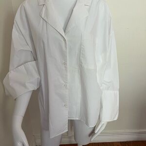 Women's White Button Down Shirt